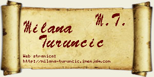 Milana Turunčić vizit kartica